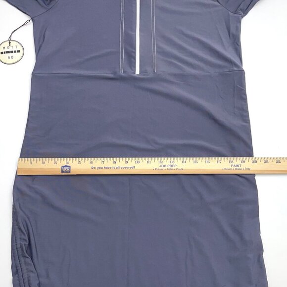 NEW Mott50 Grey Sun Protective Swim Dress UPF 50 Long Sleeves Zipper Front XL - Picture 8 of 11